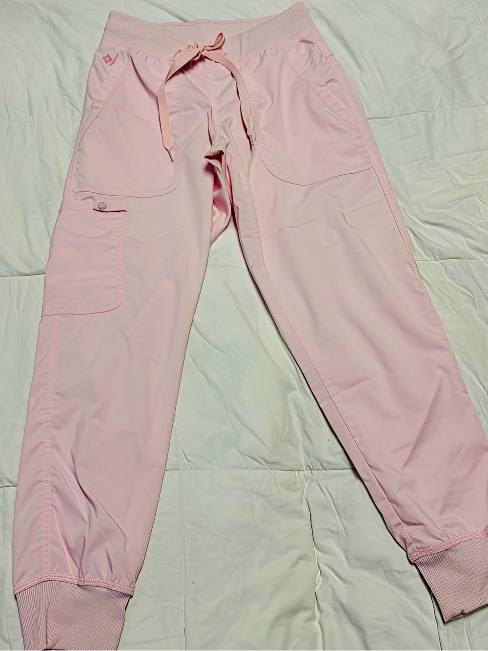Light Pink Med Couture Touch Jogger Scrub Pants for Women